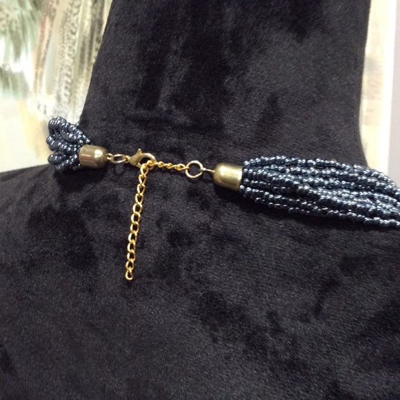 TriColor Long Beaded String Necklace - Picture 5 of 5